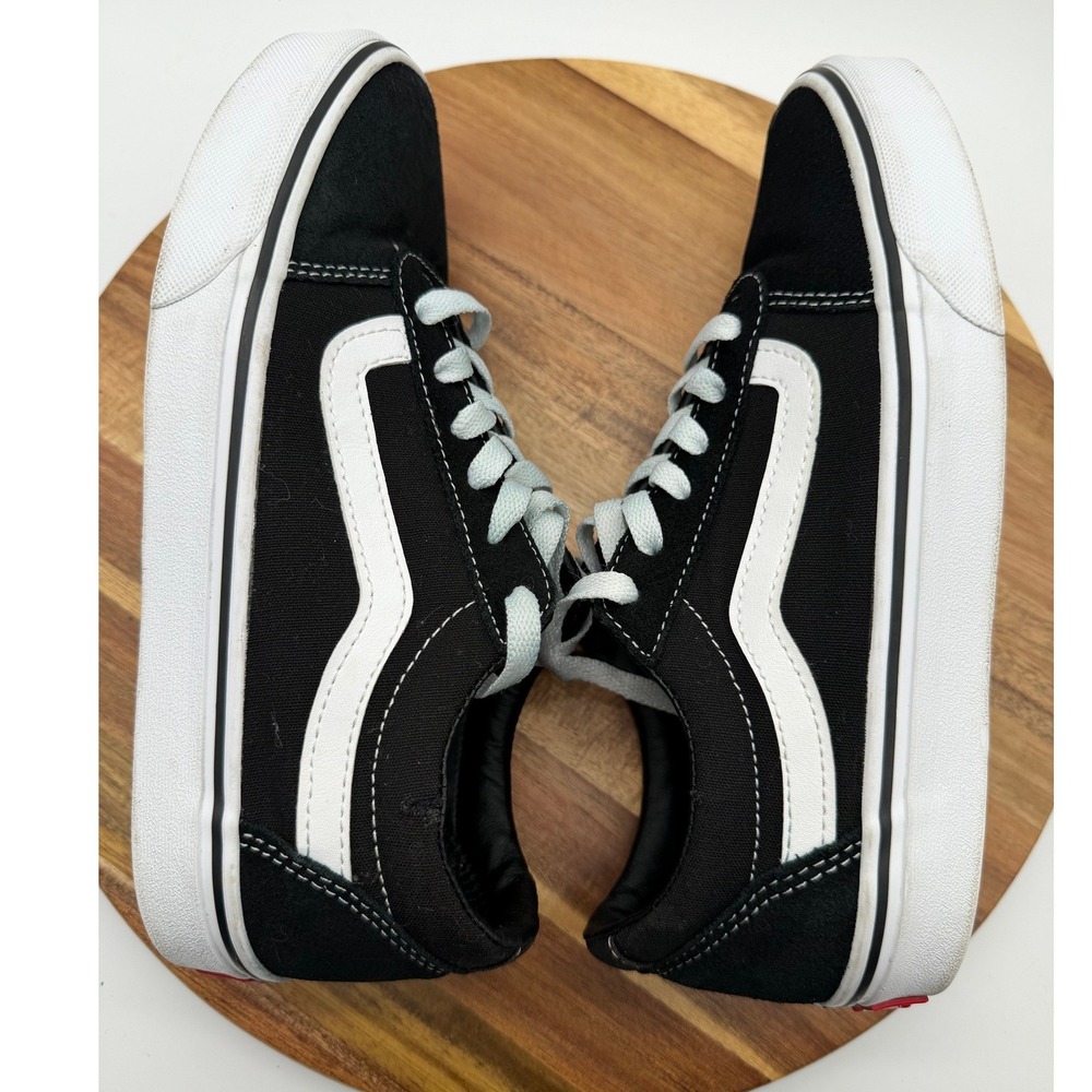 Vans Ward Low Top Sneakers Women's Size 7 1/2 Black White Suede Canvas 0609 - Picture 5 of 9